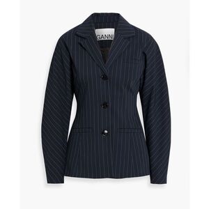 Ganni Pinstripe Twill Blazer - new with tags!